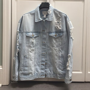 Forever 21 Distressed Denim Jacket